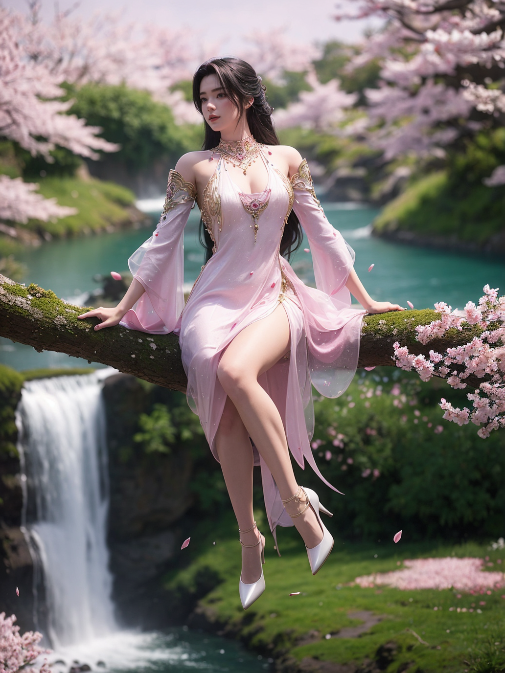 1732215912814-147312210-_lora_monvsd1.5_0.7_,monv,full body,sitting on branch,(arms at sides),foreshortening,1girl,solo,jewelry,necklace,clothing cutout.png